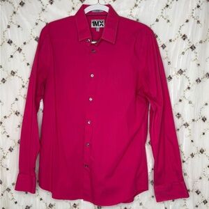 Express Men's Vibrant Pink Dress Shirt
